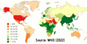 Classement mondial obésité 2025